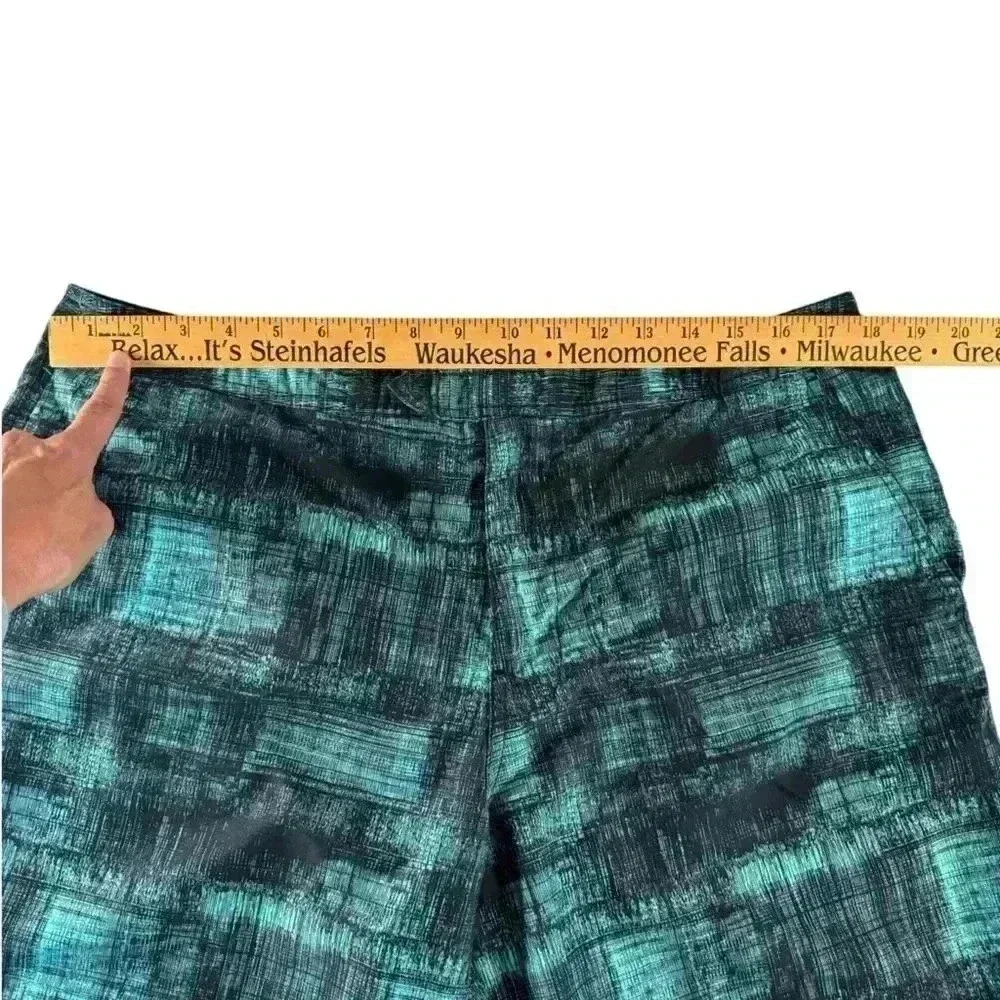 MARC ANTHONY MENS SWIM Trunks SHORTS  SIZE 36 Turquoise Blue Black
